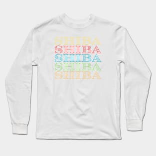 Shiba Inu Retro Long Sleeve T-Shirt